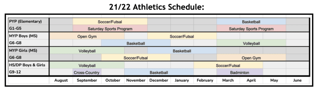 21-22 Athletics Schedule