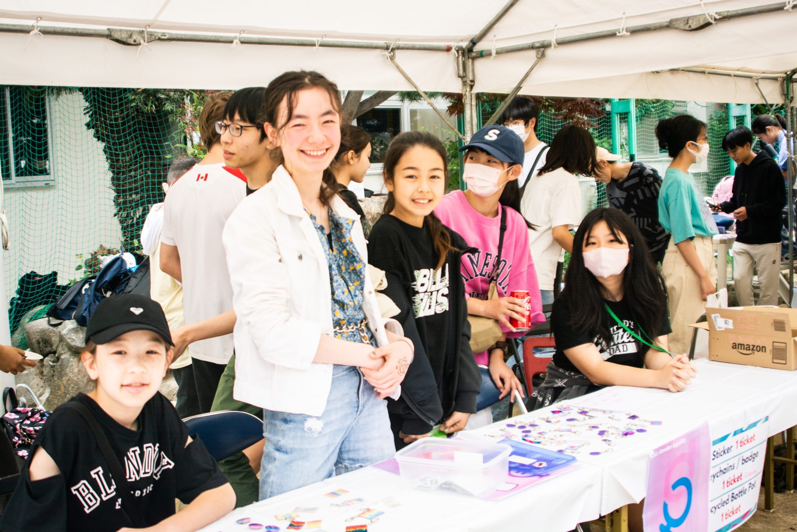 Students tabling at an event