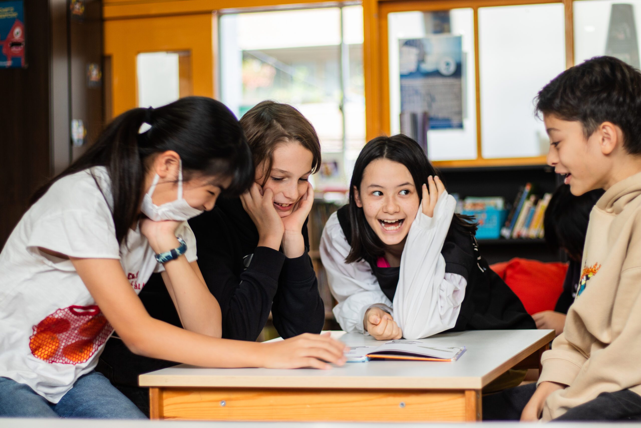 PYP students studying together